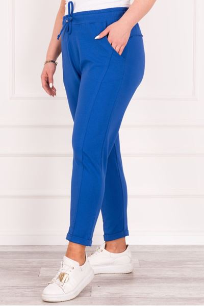 Picture of PLUS SIZE BLACK SPORTY TROUSERS